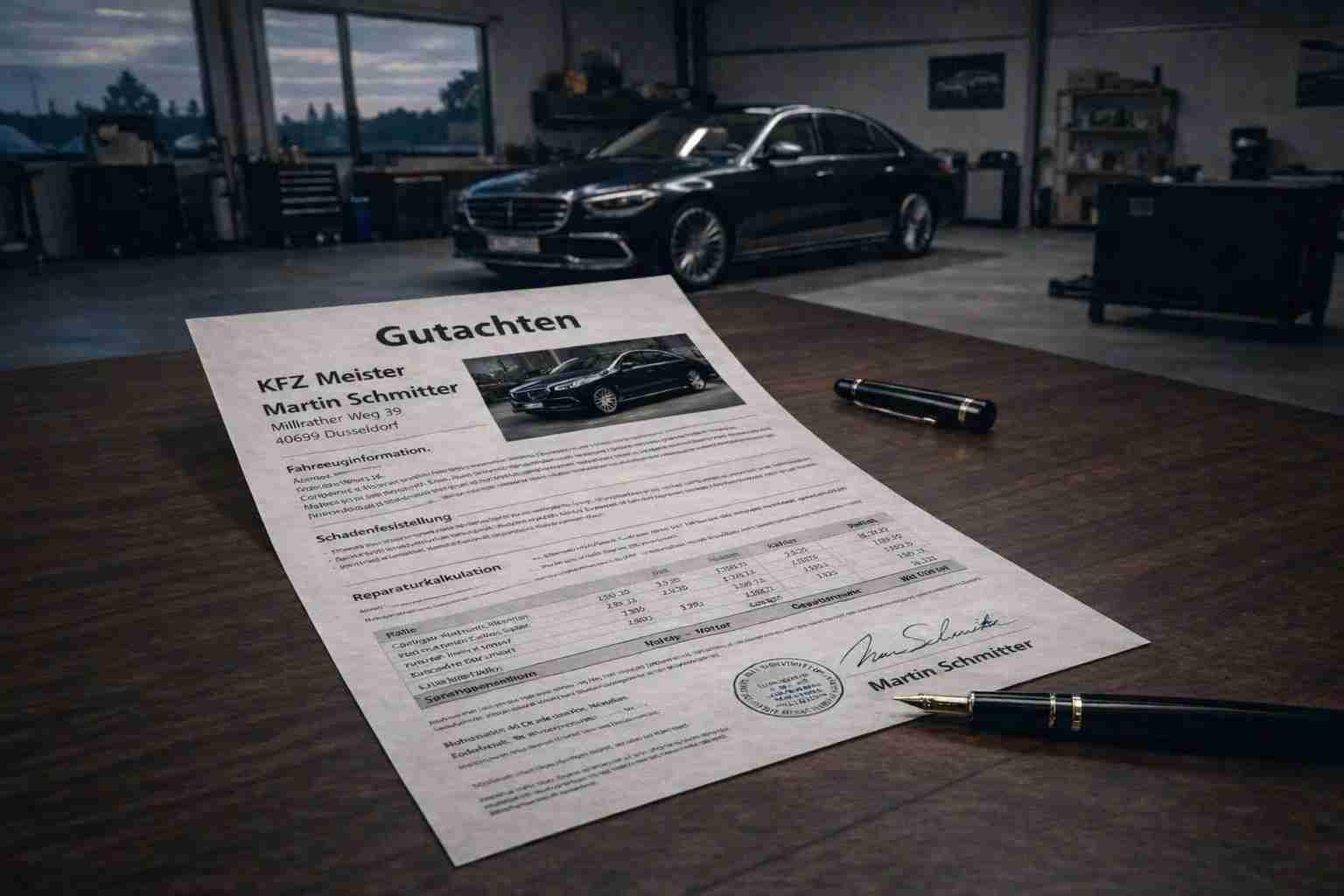 Ablauf der Schadensdokumentation und Unfallgutachten Erstellung in 4 Schritten